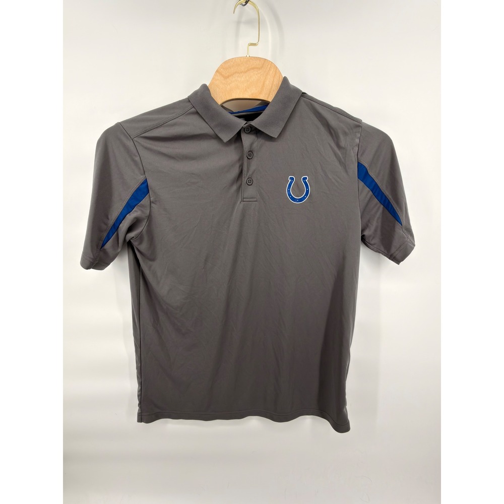 Indianapolis Colts Polo Mens XL Gray NFL Team Apparel TX3 Cool Short Sleeve
